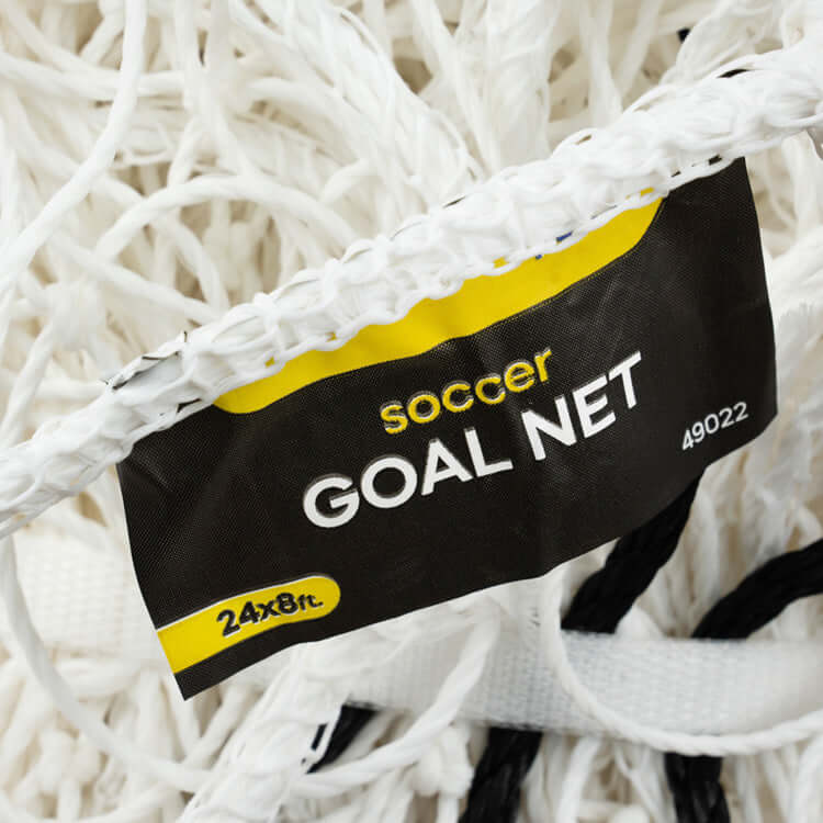 White Soccer Goal Net 24' x 8' Weatherproof & Heavy Duty 2-Pack