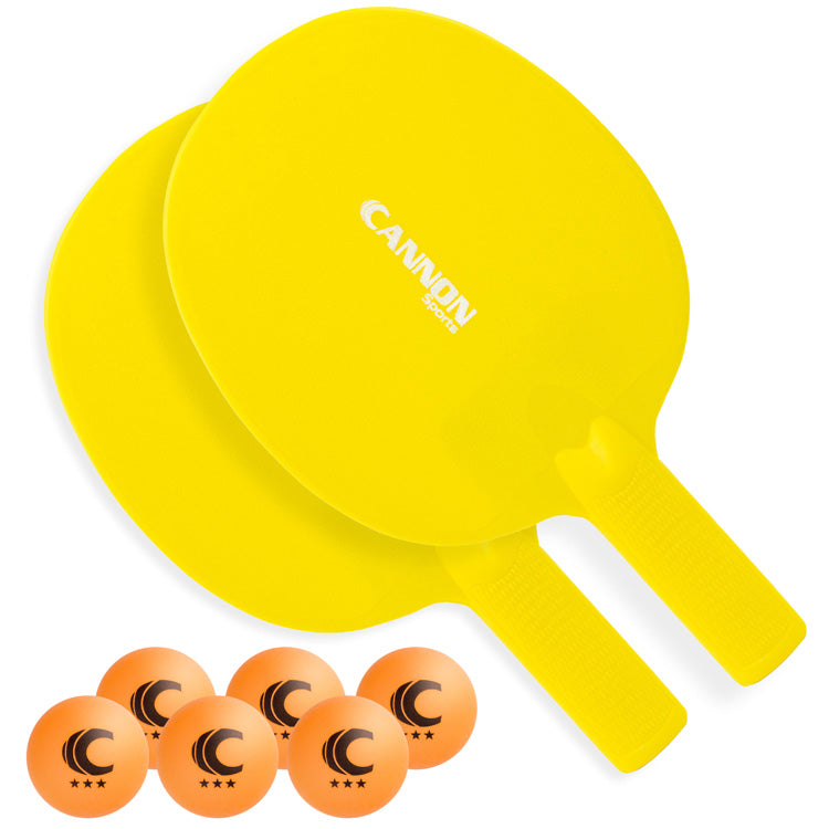 Table Tennis Paddle Set (2 Paddles + 6 Orange Balls)