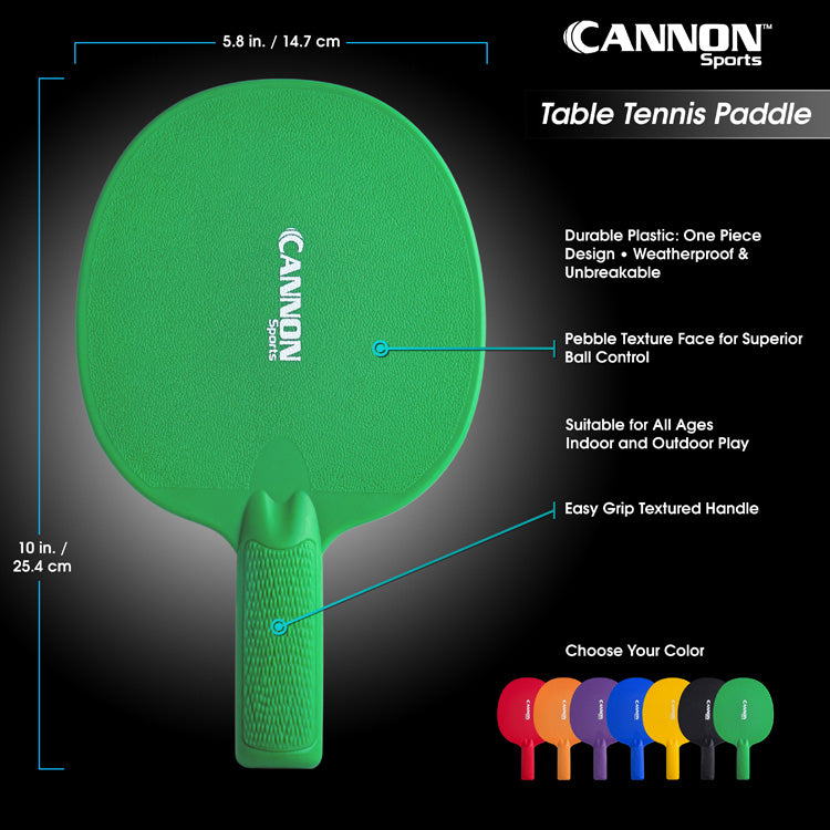 Table Tennis Paddles Unbreakable and Weather Resistant (Set of 6 Assorted Colors)