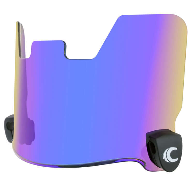 Football Visor, Fits Adult & Large Youth Football Helmets, Metallic Blue
