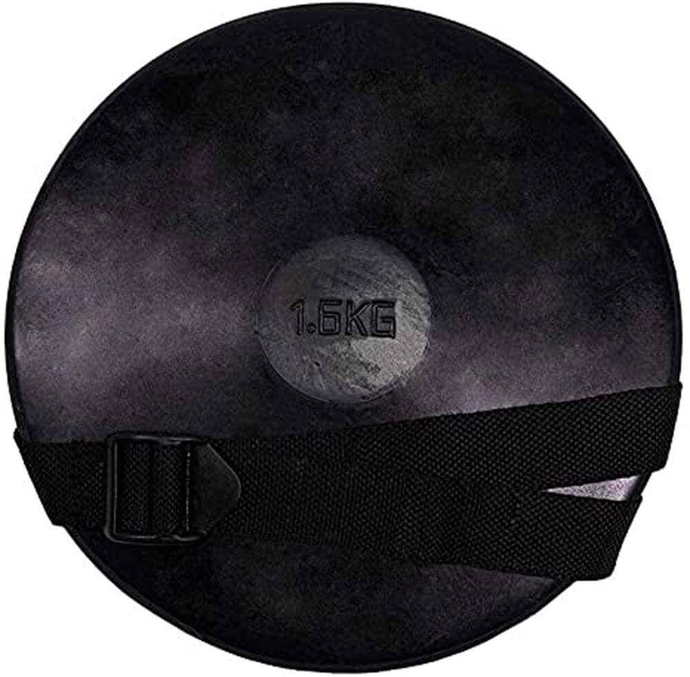 Cannon Sports Black Rubber Discus with Adjustable Strap 1.6kg - Cannon Sports