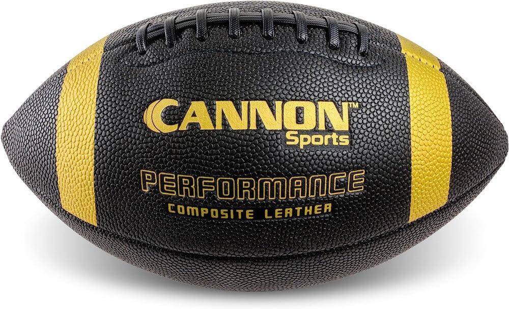 Official Size Leather Composite Football With Ball Pump, Orange/White – Cannon Sports - View #12