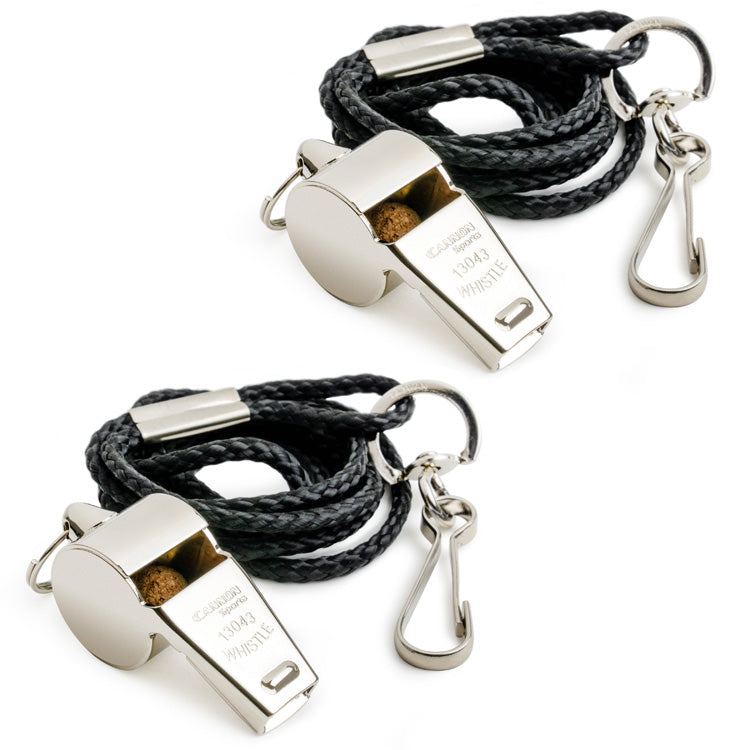 Metal Whistle with Lanyard, 2-Pack