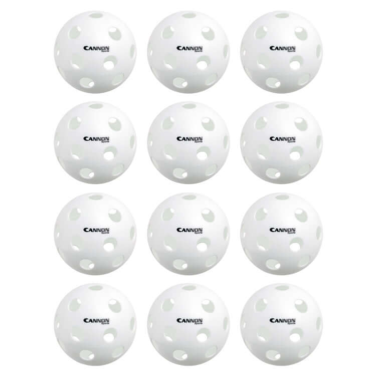 White Plastic Softballs Pack of 12