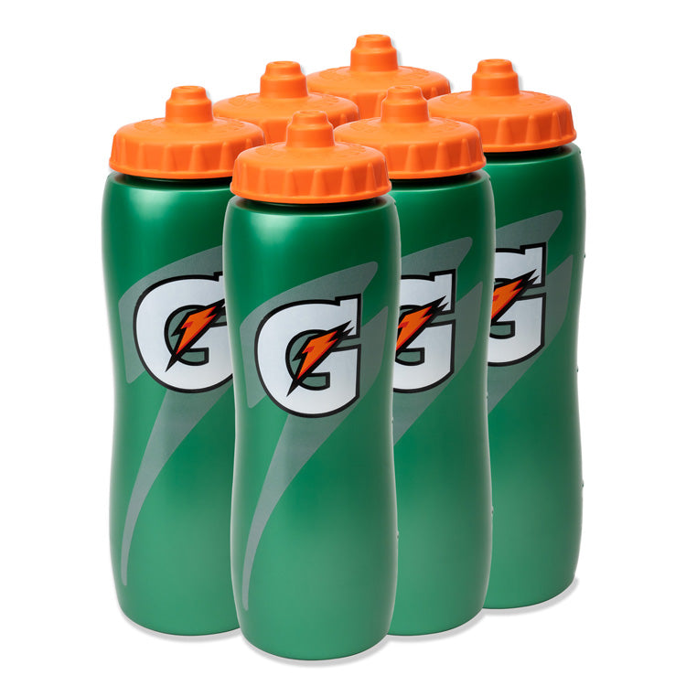 Gatorade 32oz Water Bottle, 6 Pack with Carrier