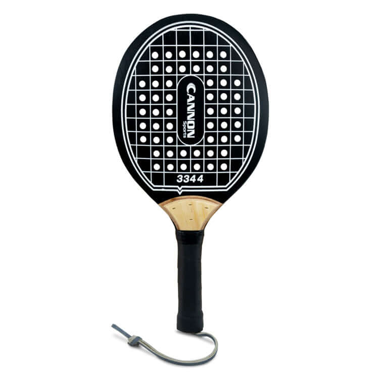 Cannon Sports Pro Wooden Paddleball Paddle - For Pop Tennis & Paddle Ball With Leather Wrist Strap