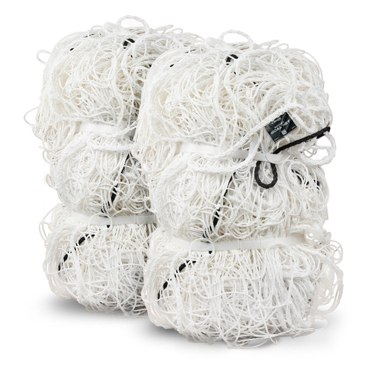 White Soccer Goal Net 24' x 8' Weatherproof & Heavy Duty 2-Pack