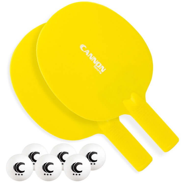 Table Tennis Paddle Set (2 Paddles + 6 White Balls)