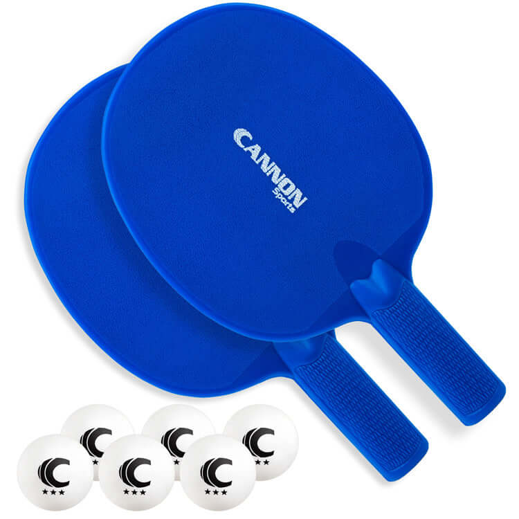 Table Tennis Paddle Set (2 Paddles + 6 White Balls)