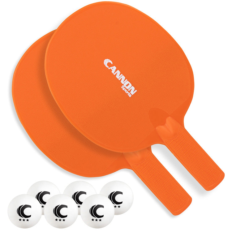 Table Tennis Paddle Set (2 Paddles + 6 White Balls)