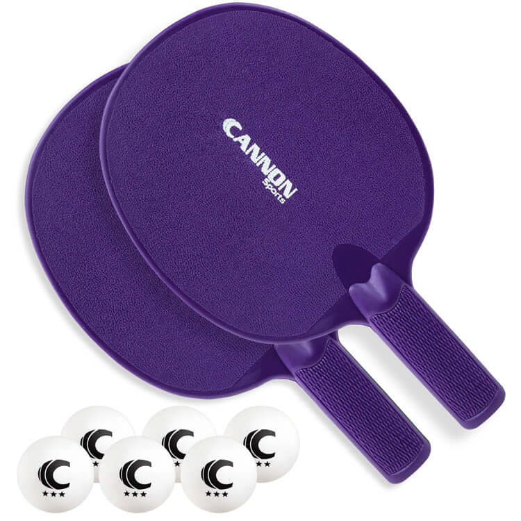 Table Tennis Paddle Set (2 Paddles + 6 White Balls)