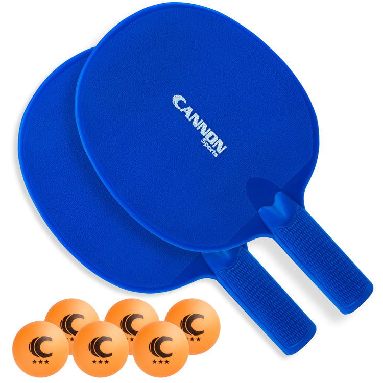 Table Tennis Paddle Set (2 Paddles + 6 Orange Balls)