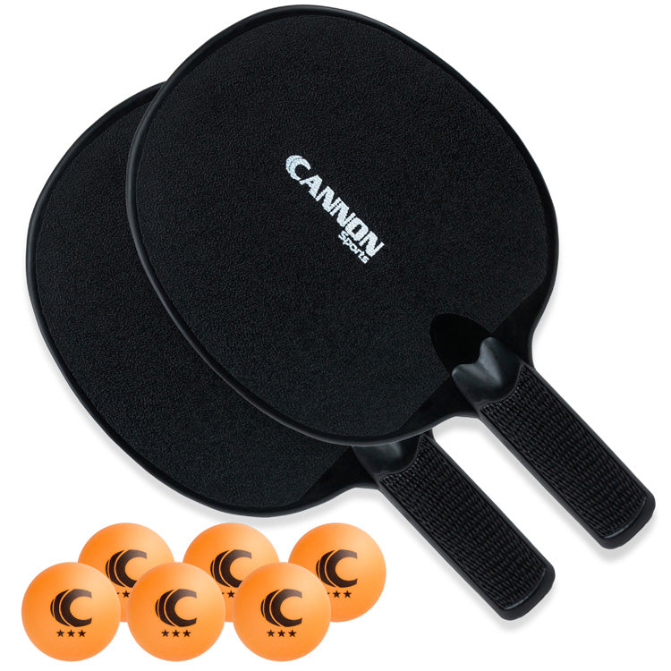 Table Tennis Paddle Set (2 Paddles + 6 Orange Balls)