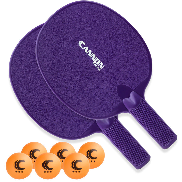 Table Tennis Paddle Set (2 Paddles + 6 Orange Balls)