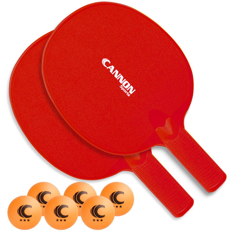 Table Tennis Paddle Set (2 Paddles + 6 Orange Balls) – Cannon Sports