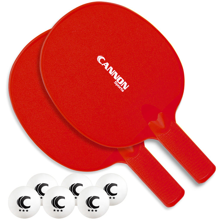 Table Tennis Paddle Set (2 Paddles + 6 White Balls)