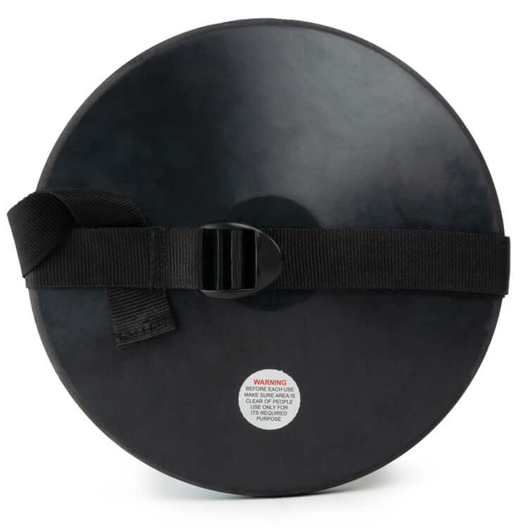 Black Rubber Discus with Adjustable Strap