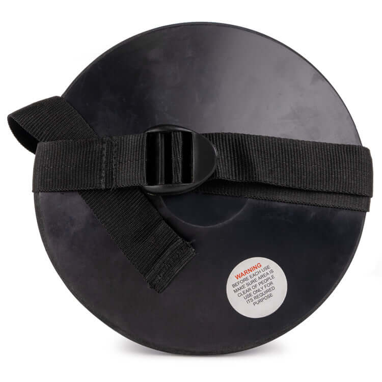 Black Rubber Discus with Adjustable Strap