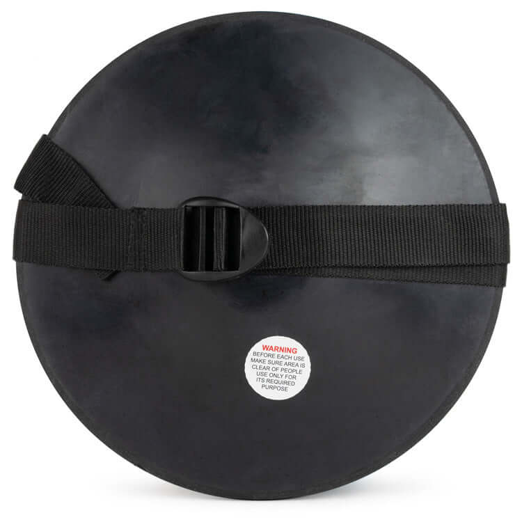 Black Rubber Discus with Adjustable Strap