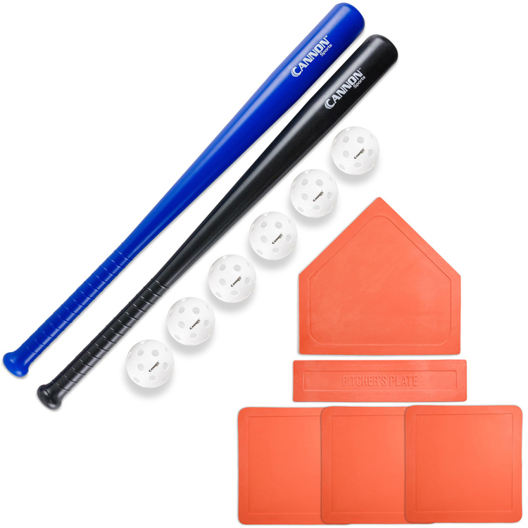 Plastic Baseball Bat and Ball Set with Bases