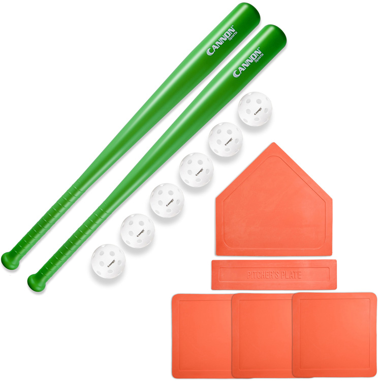 Plastic Baseball Bat and Ball Set with Bases