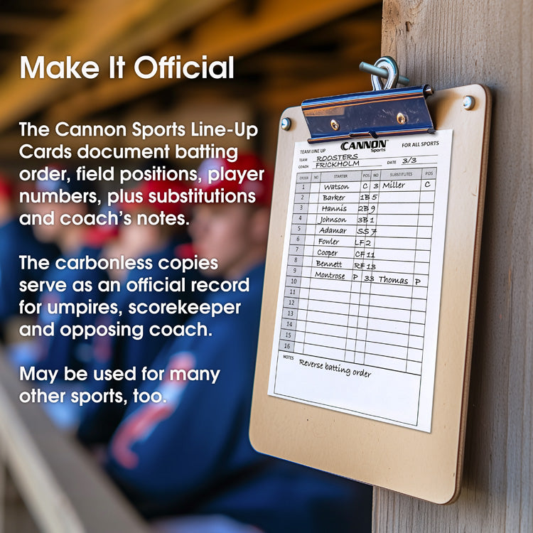 Cannon Sports Lineup Cards