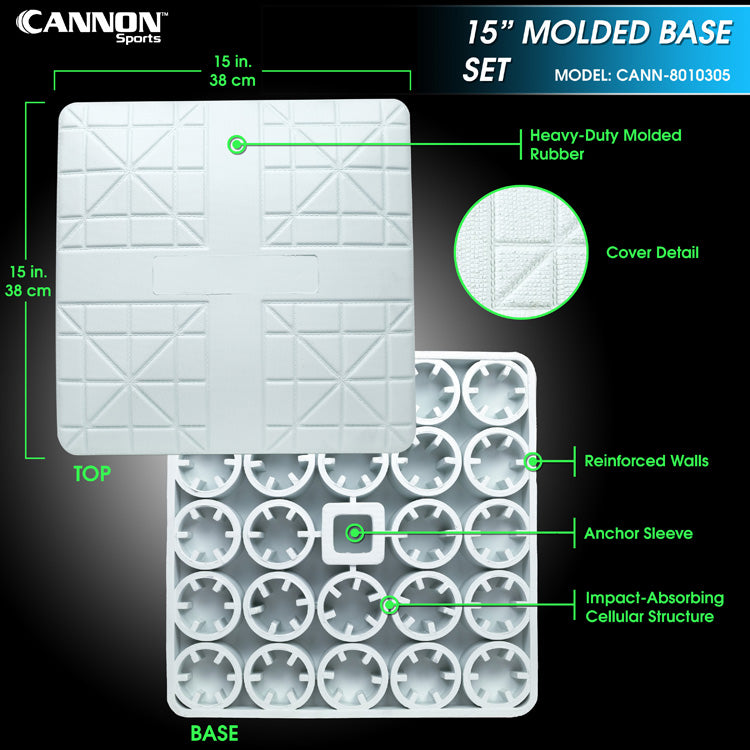 Pro-Molded Base Set with Anchors, 15in x 15in