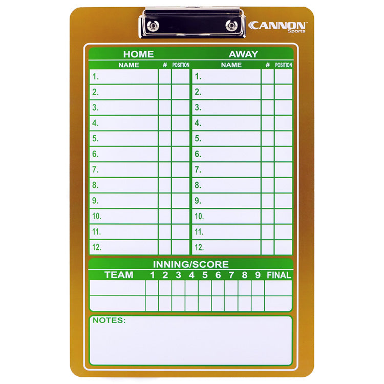 Baseball Dry Erase Coaches Board