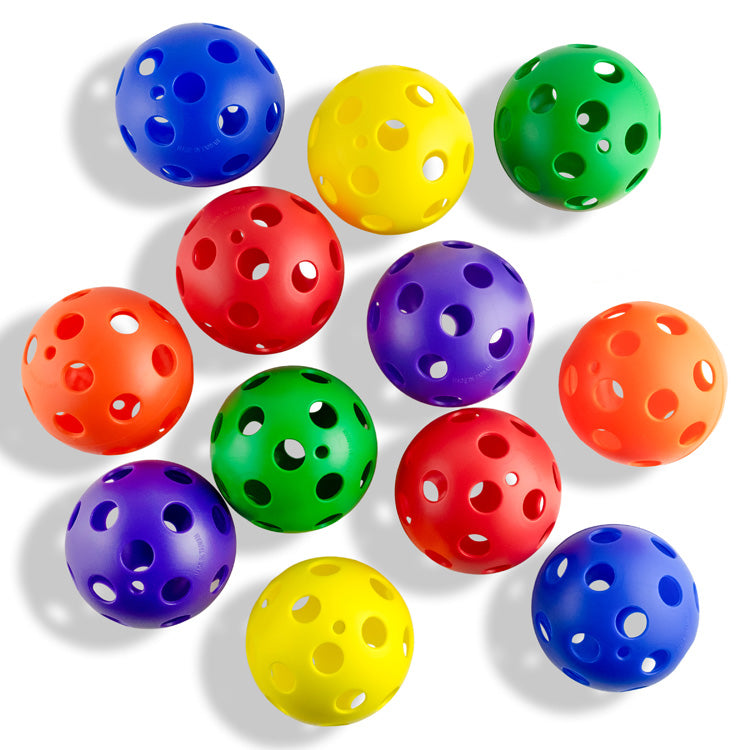 Multicolor Plastic Softballs Pack of 12