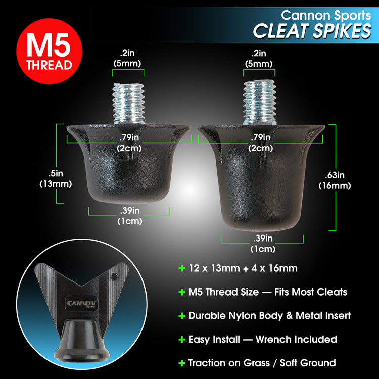 Shoe Spikes with Wrench Set (12 x 13mm + 4 x 16mm)