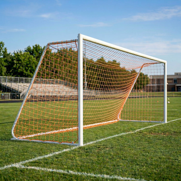 Orange Soccer Goal Net 24' x 8' Weatherproof & Heavy Duty 2-Pack