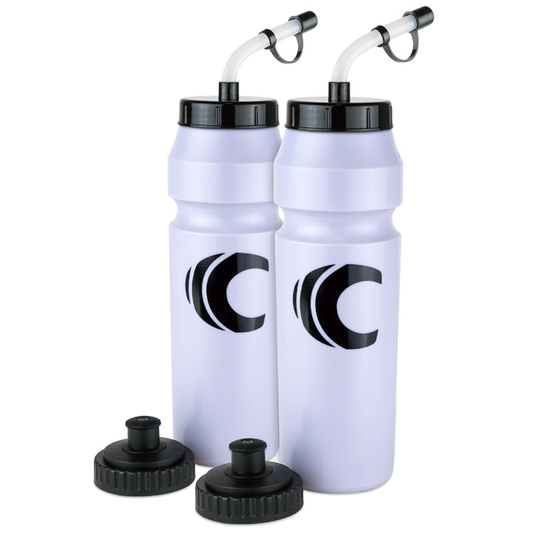 Squeeze Water Bottle with Straw Lid 1-Liter 2-Pack