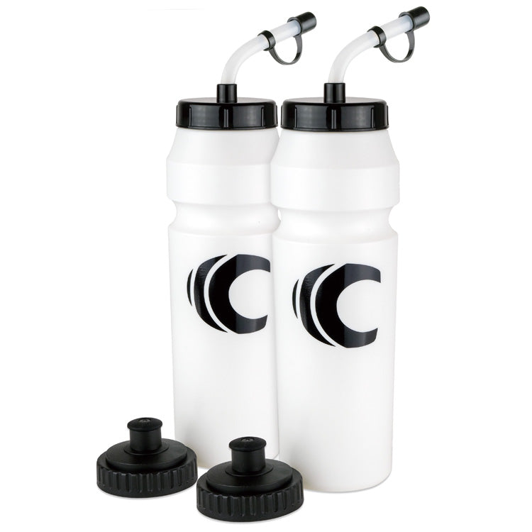Squeeze Water Bottle with Straw Lid 1-Liter 2-Pack