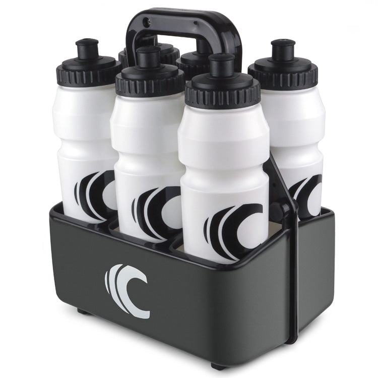 Squeeze Water Bottle with Straw Lid 1-Liter 6-Pack with Bottle Carrier