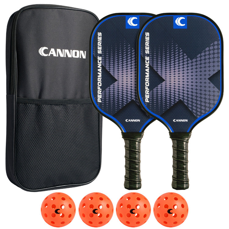 Cannon Sports Pickleball Paddle Set - 2 Paddles, 4 Balls, Carry Bag