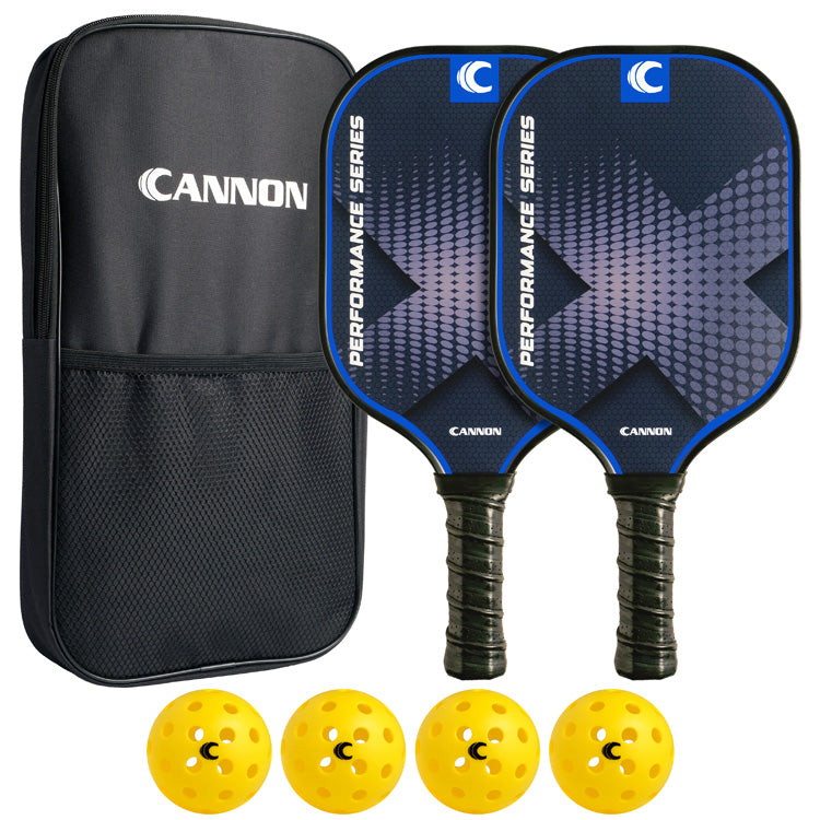 Cannon Sports Pickleball Paddle Set - 2 Paddles, 4 Balls, Carry Bag