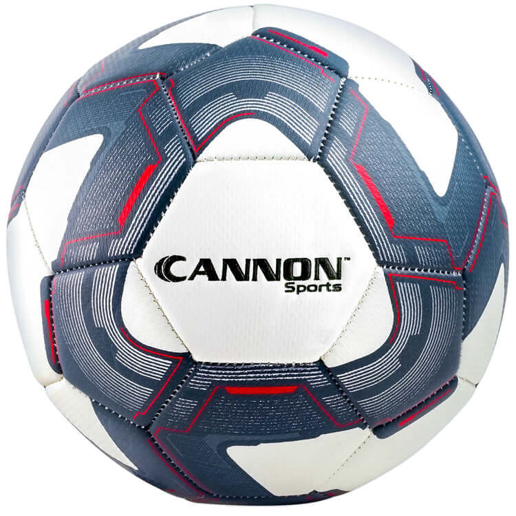 Premium Soccer Ball with Ball Pump, White/Gray, Size 5