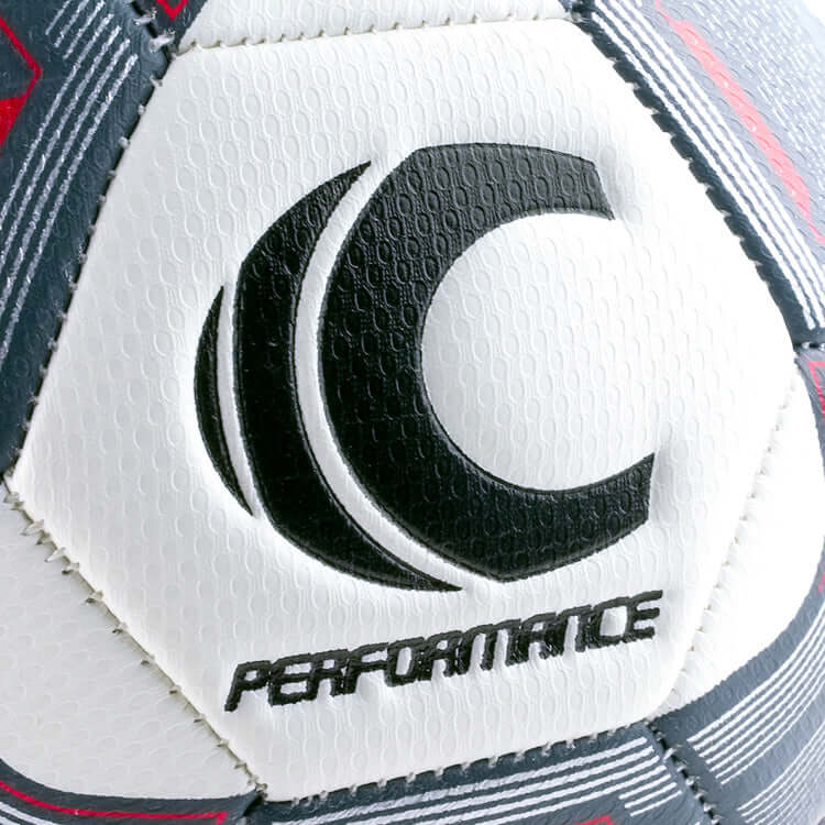 Premium Soccer Ball with Ball Pump, White/Gray, Size 5