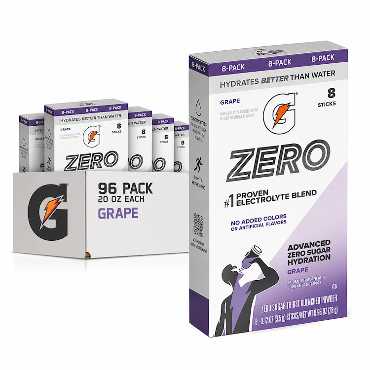 Gatorade Zero Single Serve Powder 96 Pack
