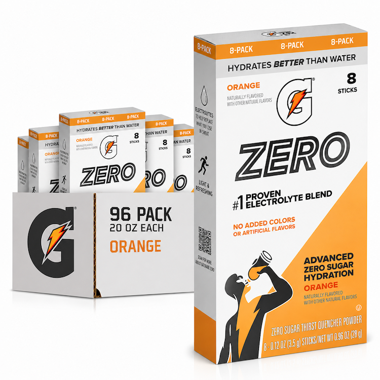 Gatorade Zero Single Serve Powder 96 Pack
