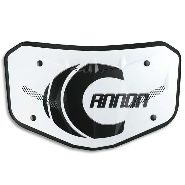 Football Backplate Shield with High Impact Foam Backing, White