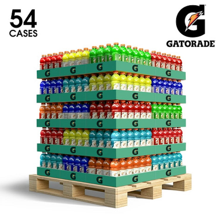 Gatorade Thirst Quencher 20 oz 54 Case Pallet Bundle (Select Your Flavors)
