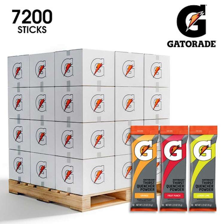Gatorade Thirst Quencher Powder Sticks 90 Case Pallet Bundle - 7200 Sticks (Select Your Flavors)