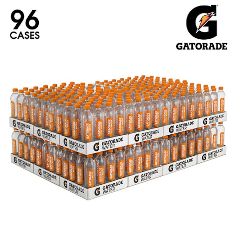 Gatorade Water Unflavored 96 Case Pallet Bundle