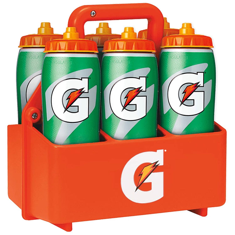 Gatorade 32oz Gatorskin Insulated Water Bottle, 6 Pack with Carrier