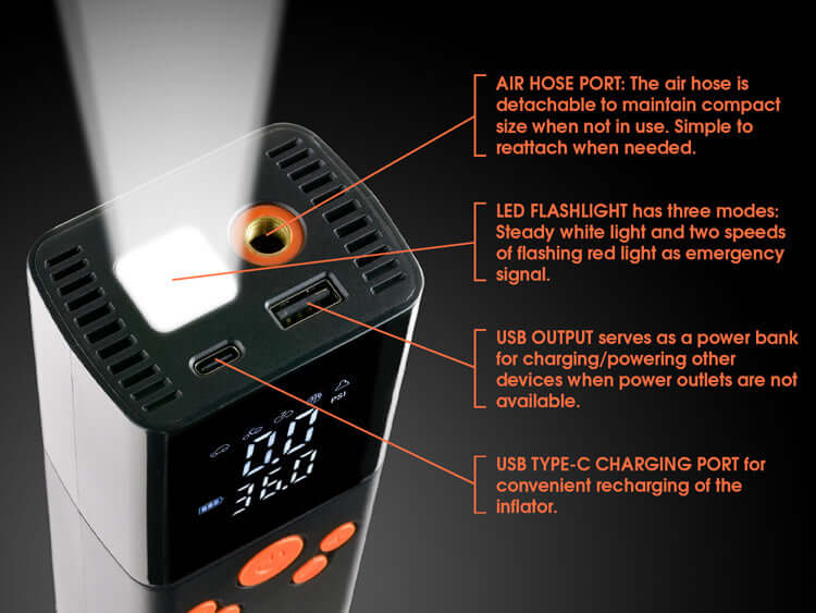 Electric Ball Inflator with LED Light