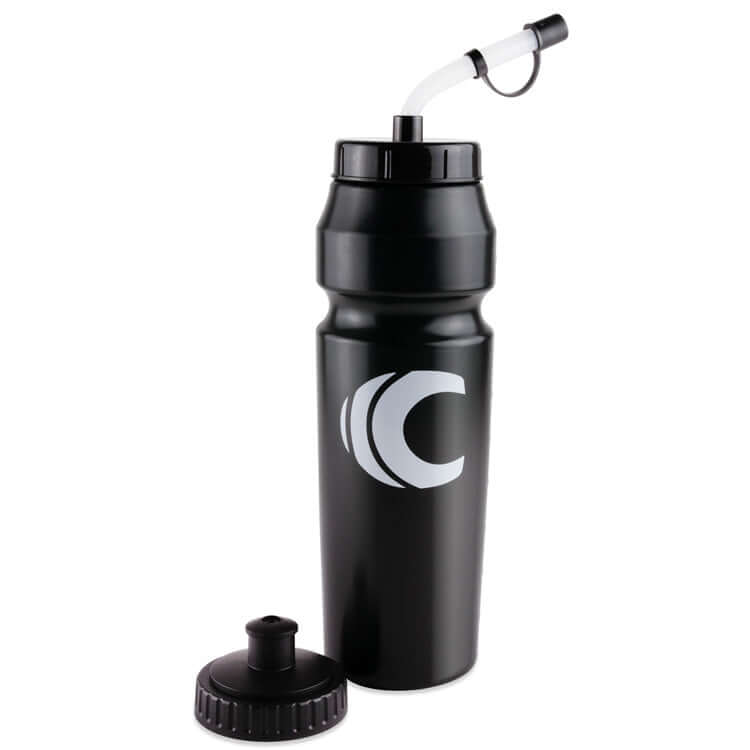 Squeeze Water Bottle with Straw Lid 1-Liter