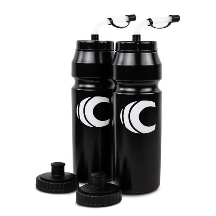 Squeeze Water Bottle with Straw Lid 1-Liter 2-Pack
