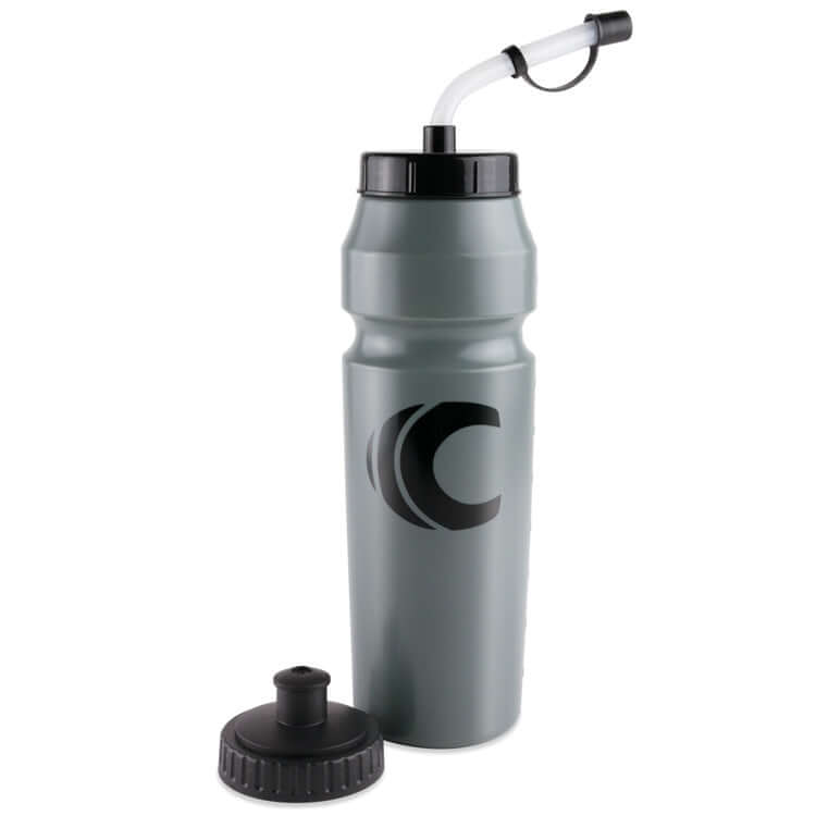 Squeeze Water Bottle with Straw Lid 1-Liter