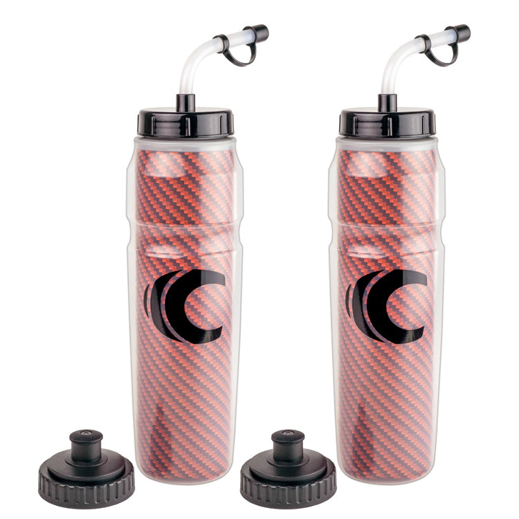 Insulated Squeeze Water Bottle with Straw Lid 28-Ounce 2-Pack